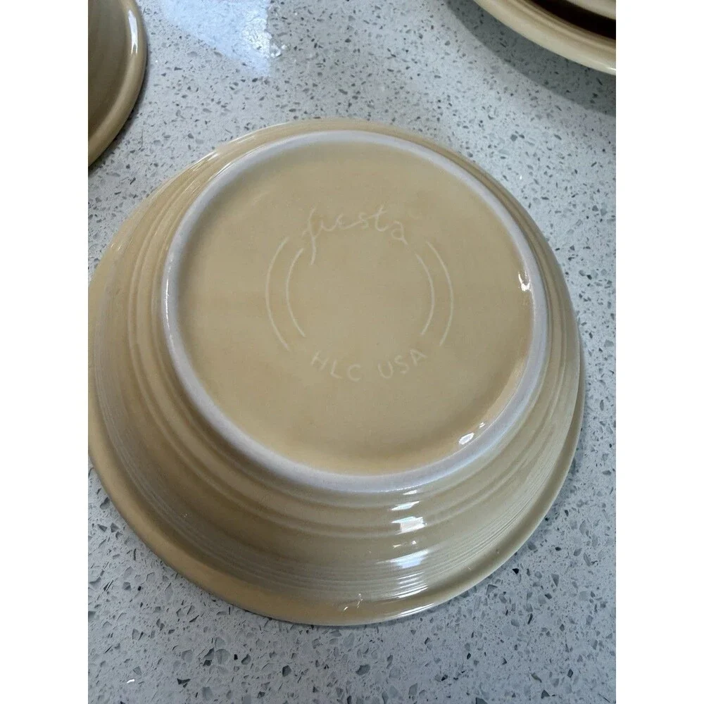 Fiestaware Individual Pasta Serving Bowls 32 oz HL USA Fiesta Ivory Vtg Retired
